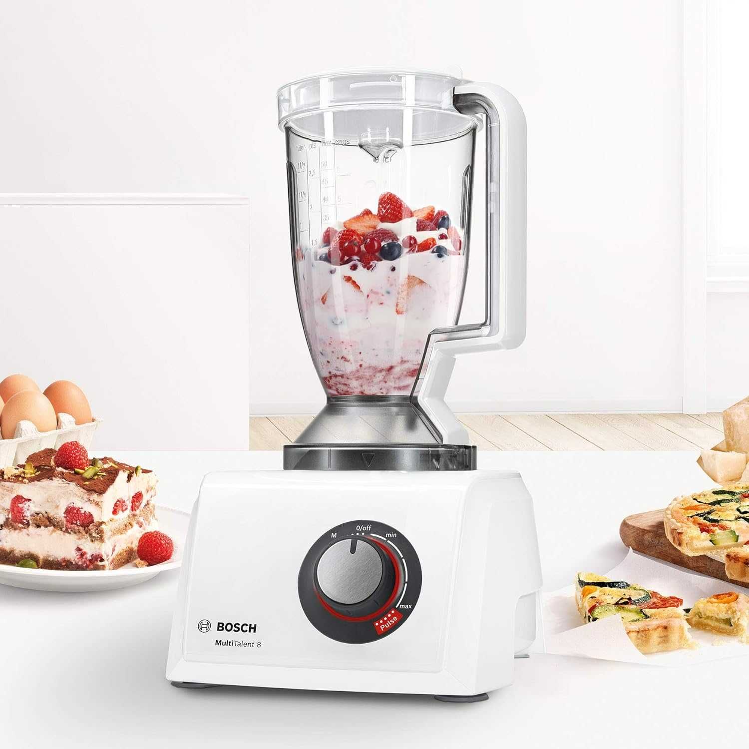 ПРОМО Нов Мощен Кухненски Робот BOSCH MULTITALENT 8 MC812W5 с Гаранция