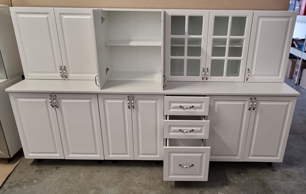 Mobila de bucatarie noua, SOFT Close cu blat nedecupat si fronturi MDF