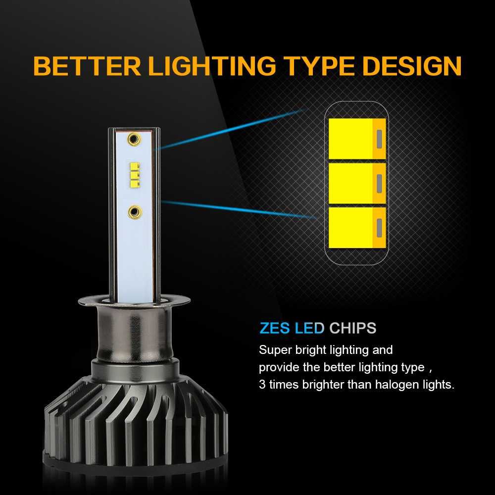 Leduri H7,H11,H1 Zdatt cip Zes Ultra Light 2000LM