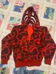 bape hoodie rosu original - Marime M