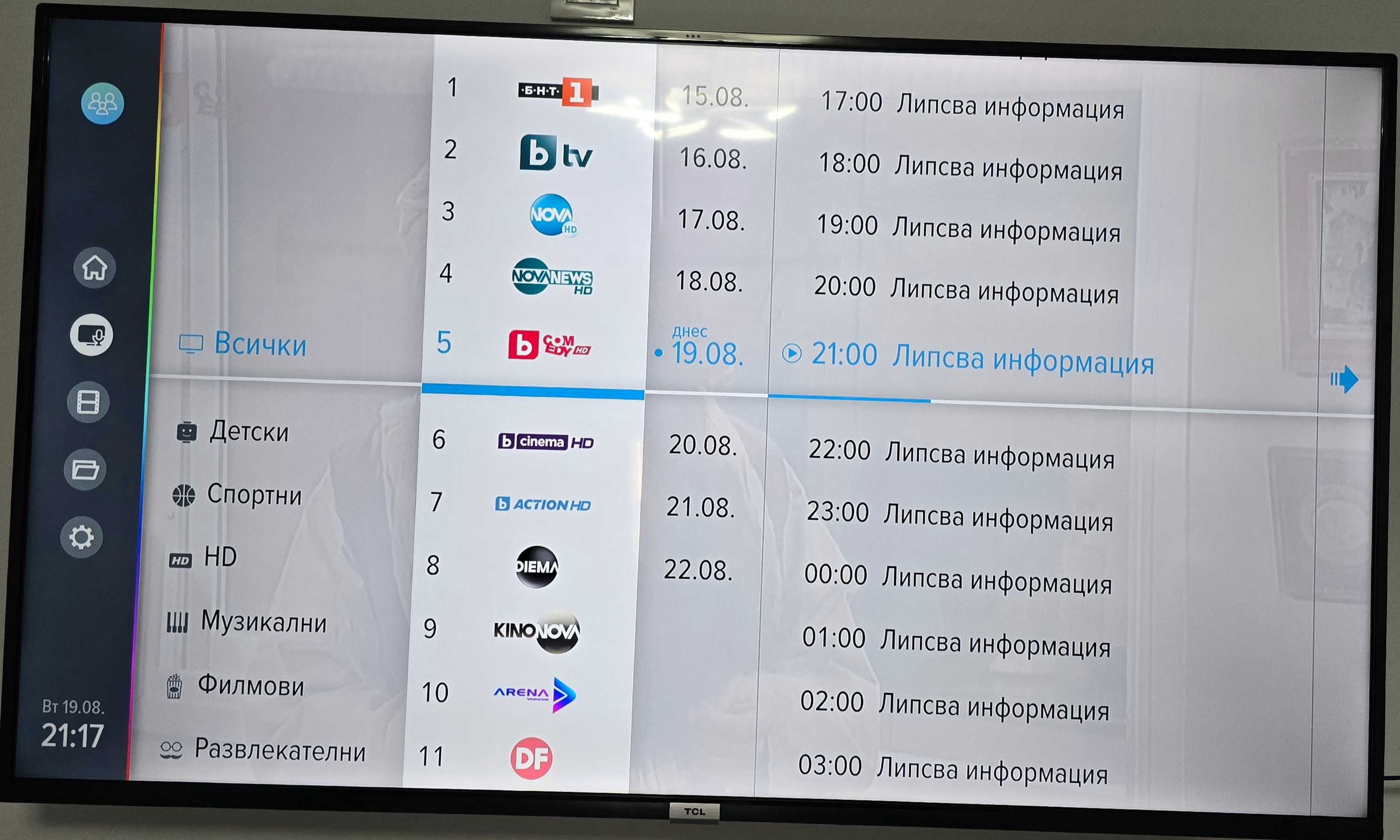 Продава се смарт телевизор.55P615