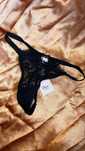 Lenjerie tanga string dantela neagra XS