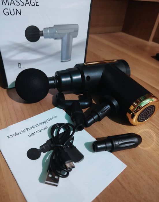 2 × Pistol de masaj cu 6 viteze și 4 capuri de încărcare