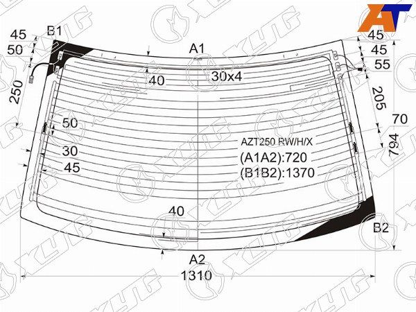 Стекло заднее (Цвет зеленый/ Обогрев/ Антенна) Toyota Avensis (T250) 0