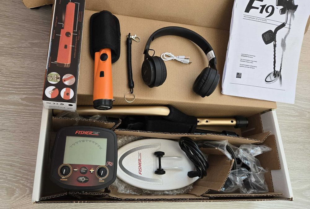 Професионален американски металотърсач за злато,монети и др.  комплект