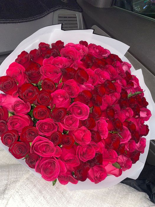 Роза 101 букеты красная