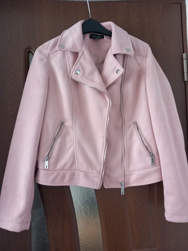 Geaca tip piele intoarsa New look