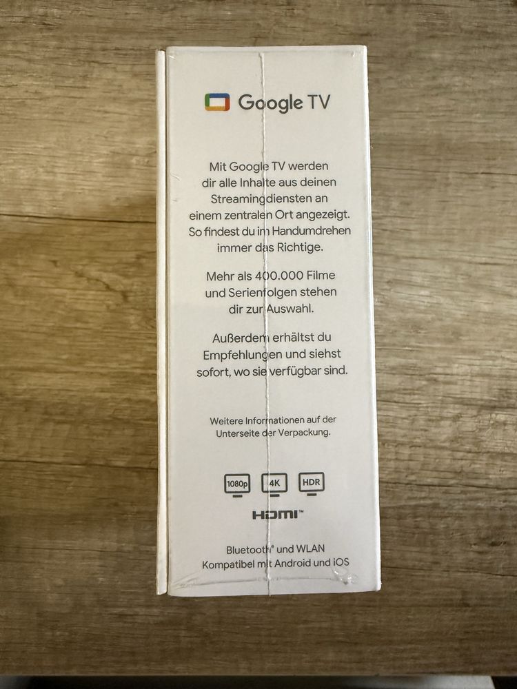 Google Chromecast with Google TV - неразопакован
