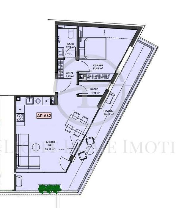 Продава се Двустаен апартамент в Пловдив, Христо Смирненски - 95 кв.м за 1250 €/кв.м - Снимка #3
