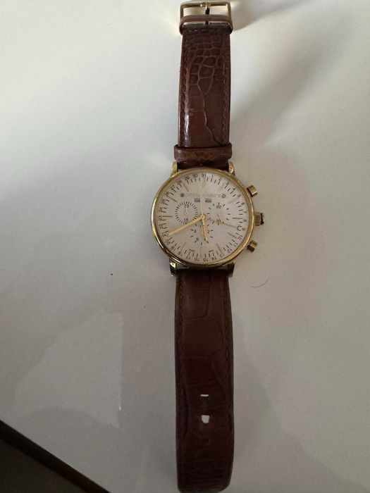 Часовник Chrono Diamond 11200G Argos gold IP brown