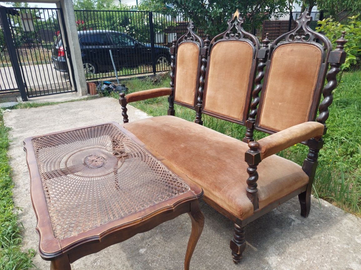 Canapea vintage lemn