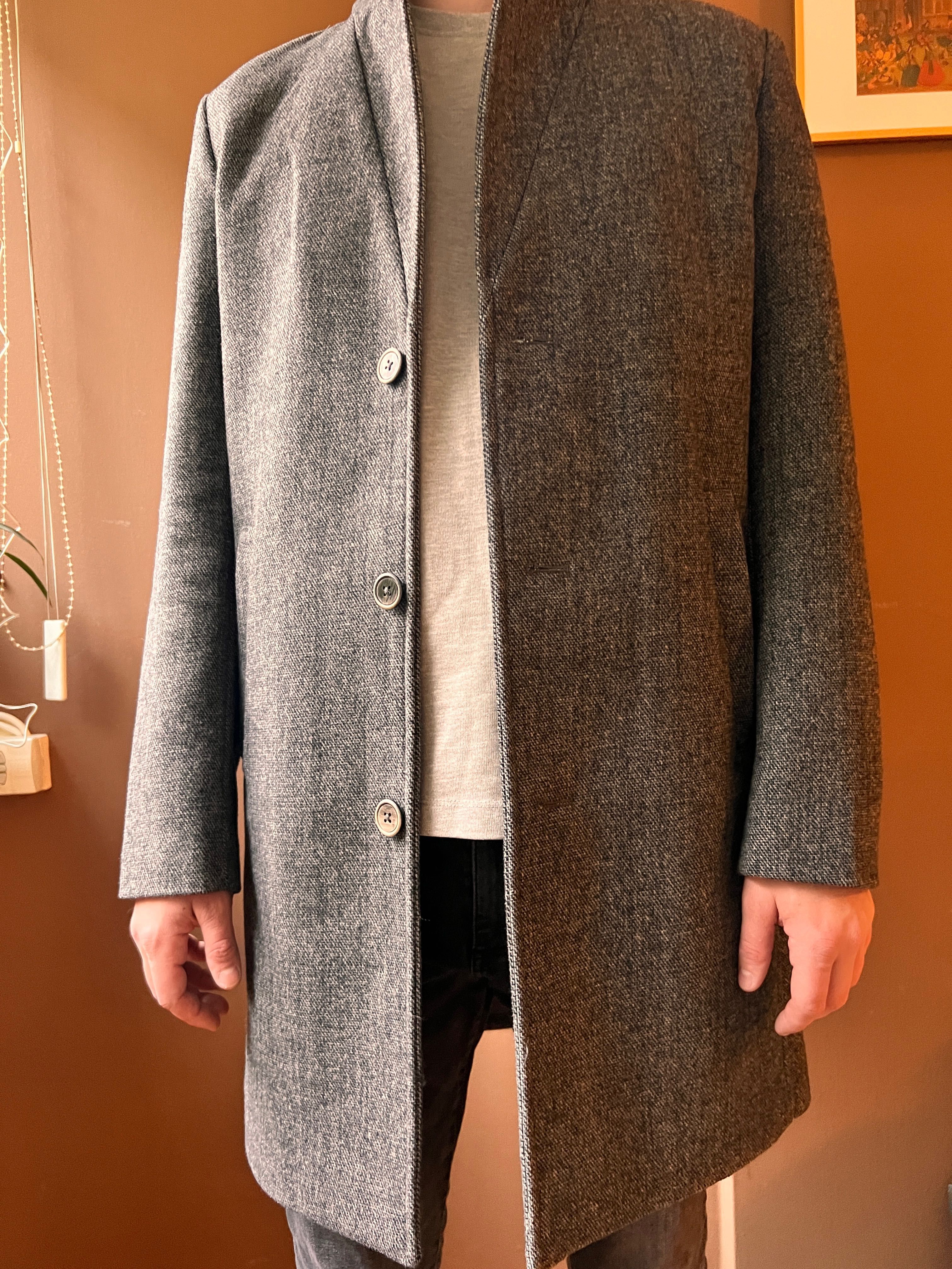 Palton din amestec de lana Tom Tailor