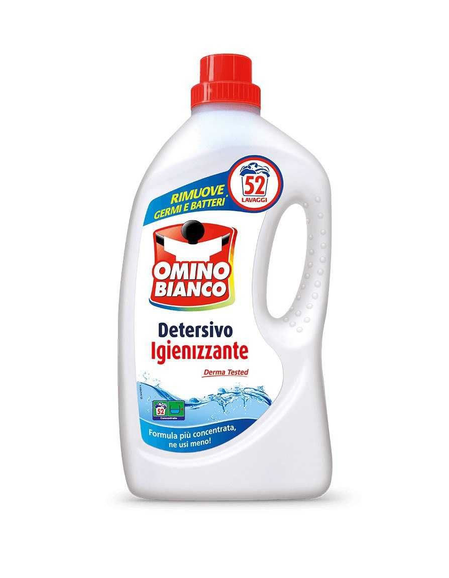 течен прах OMINO BIANCO 52 перални 2,6л внос ИТАЛИЯ дерматологично тес