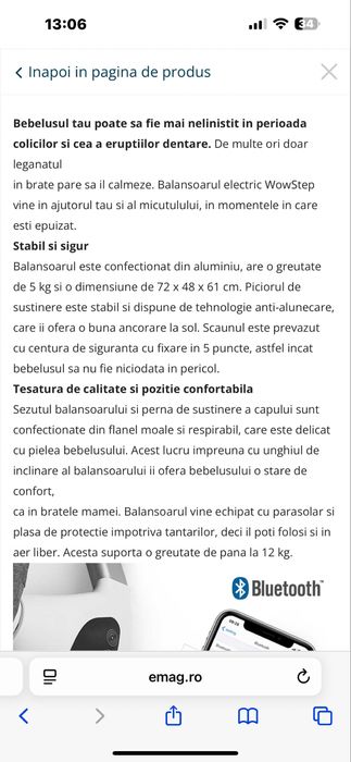 Balansor electric bebe