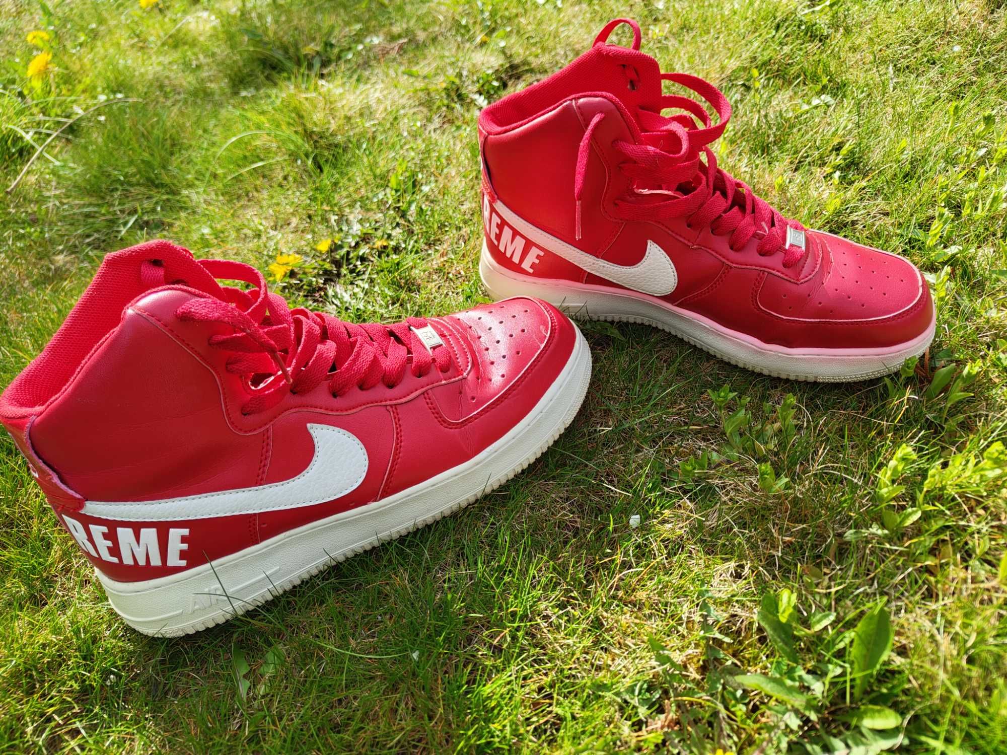 Nike Supreme x Air Force 1 High SP Red 2014