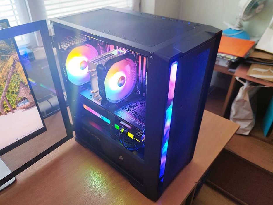 Геймърски компютър, Evga 3070, Ryzen 5600X, 32gb Ram, 1tb Nvme ssd