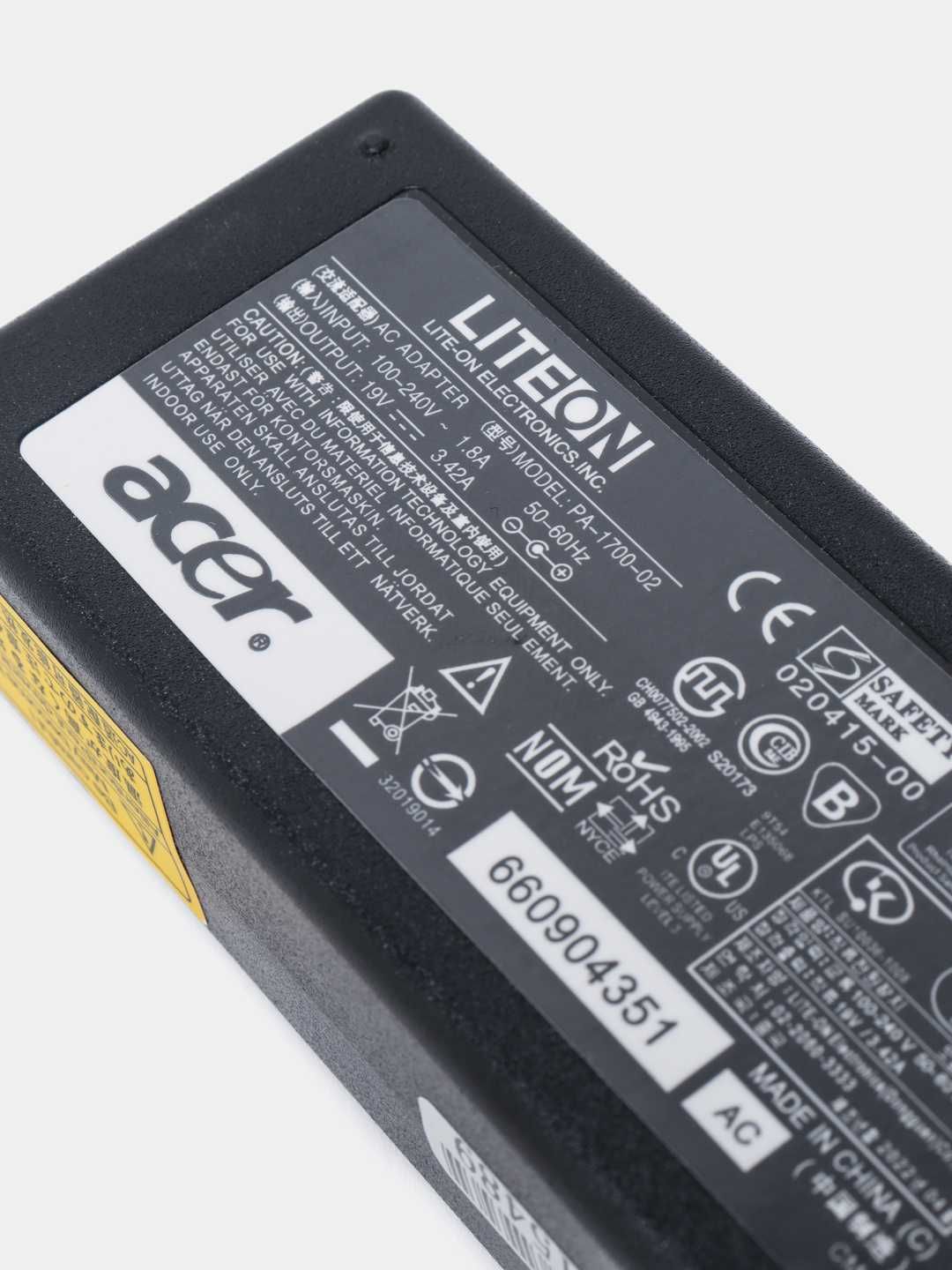 Зарядка для ноутбука Acer блок питания 19V 3.42A 65W