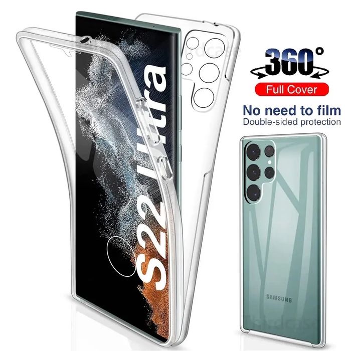 Husa Samsung S20/S21/S22/S24/S25 Plus Ultra Safe 360 Fata +Spate Clara