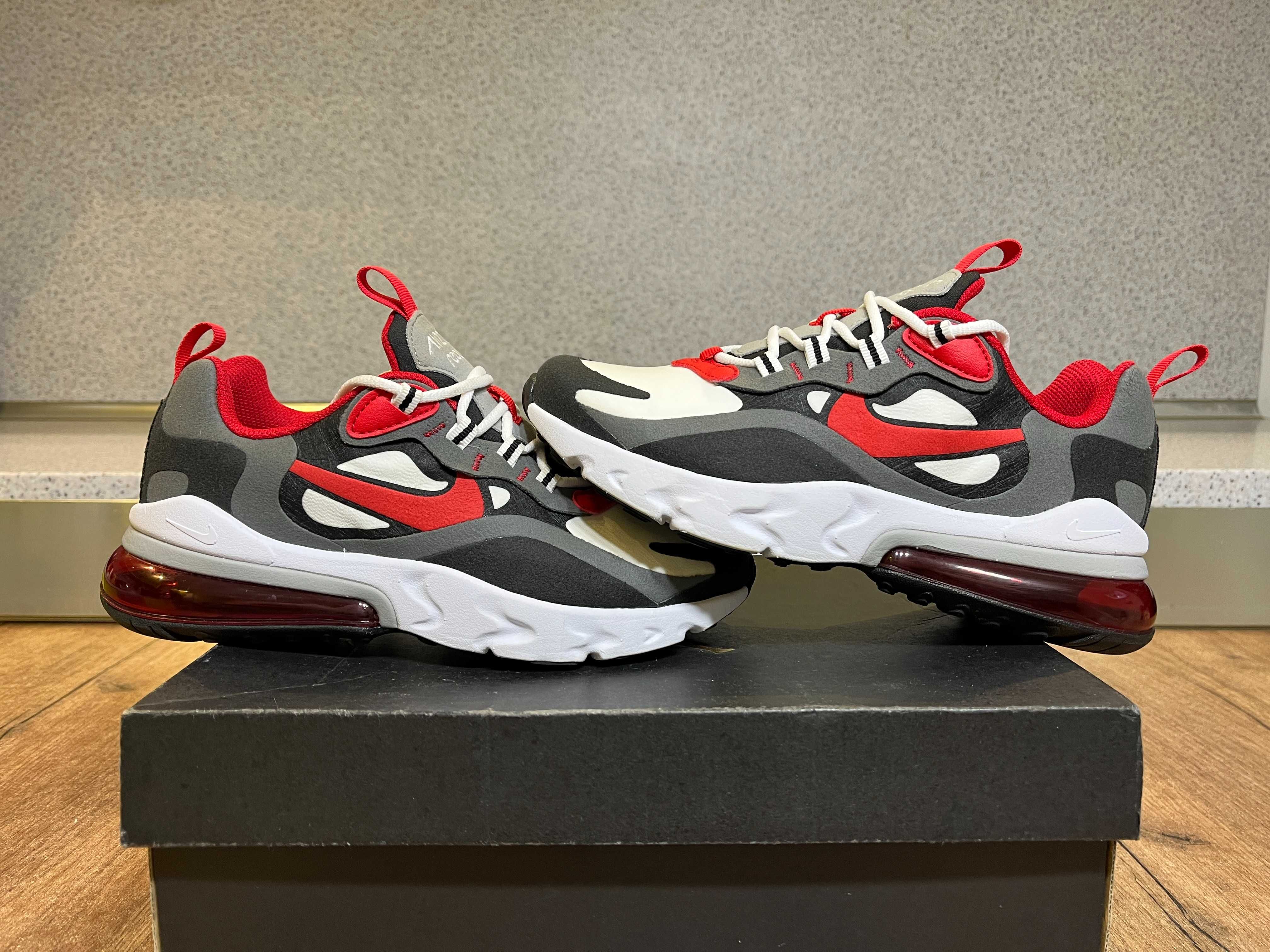 ОРИГИНАЛНИ *** Nike Air Max 270 React Iron Grey/University Red/Black