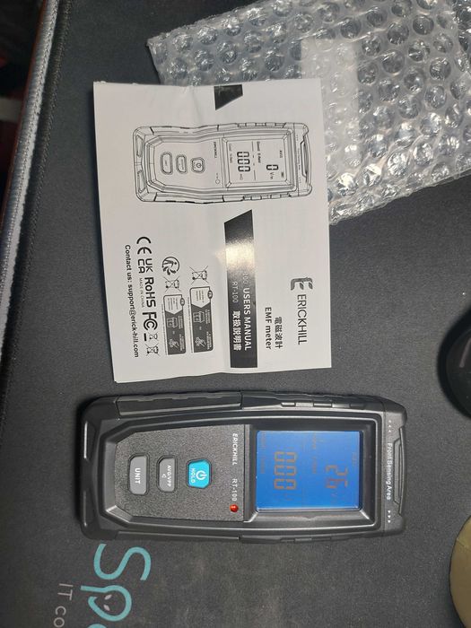 Laser distance, detector cabluri,  Hanmatek si detectoe radiatii EM