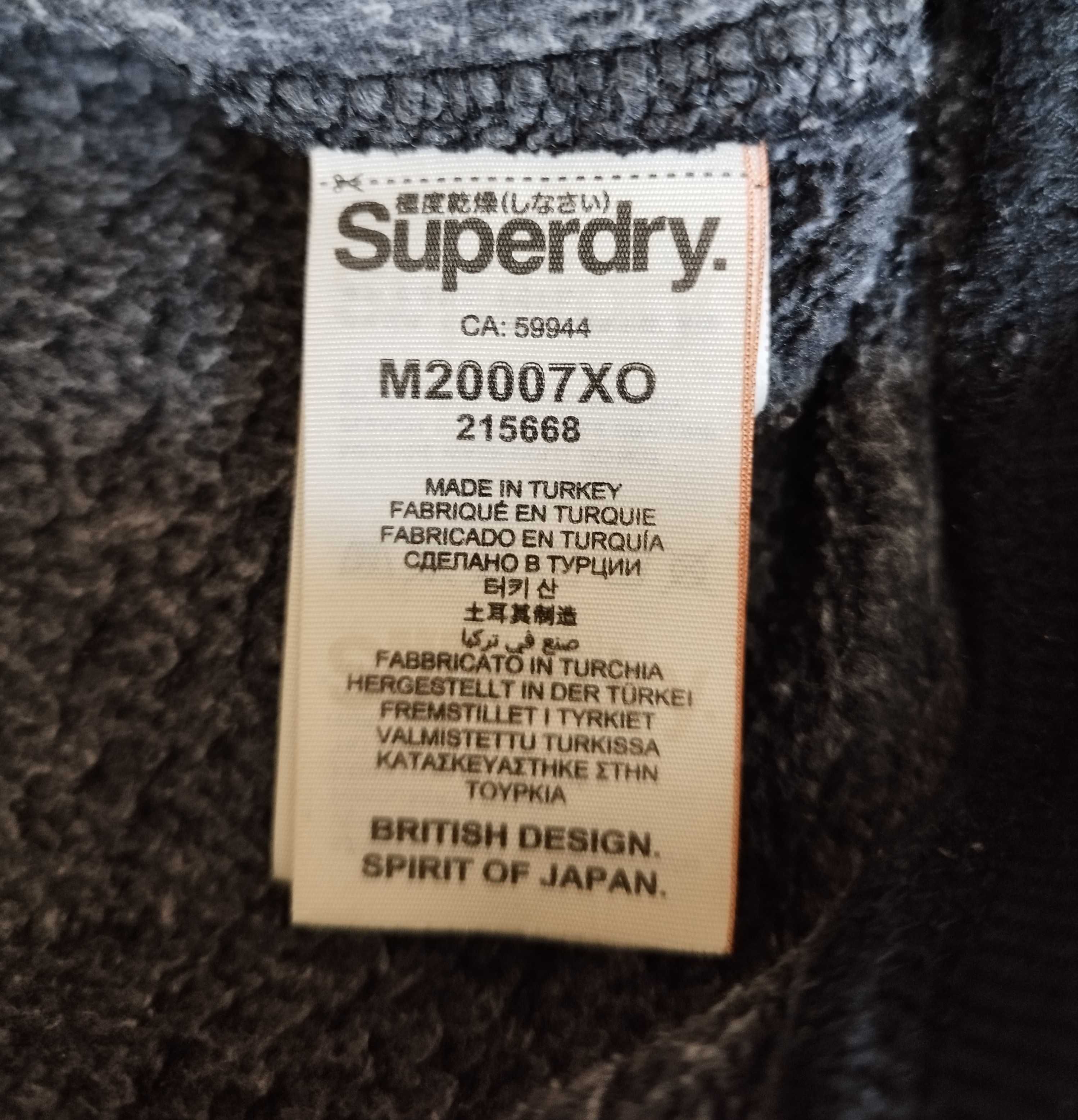100% Оригинален ватиран мъжки суичър с качулка SUPERDRY!