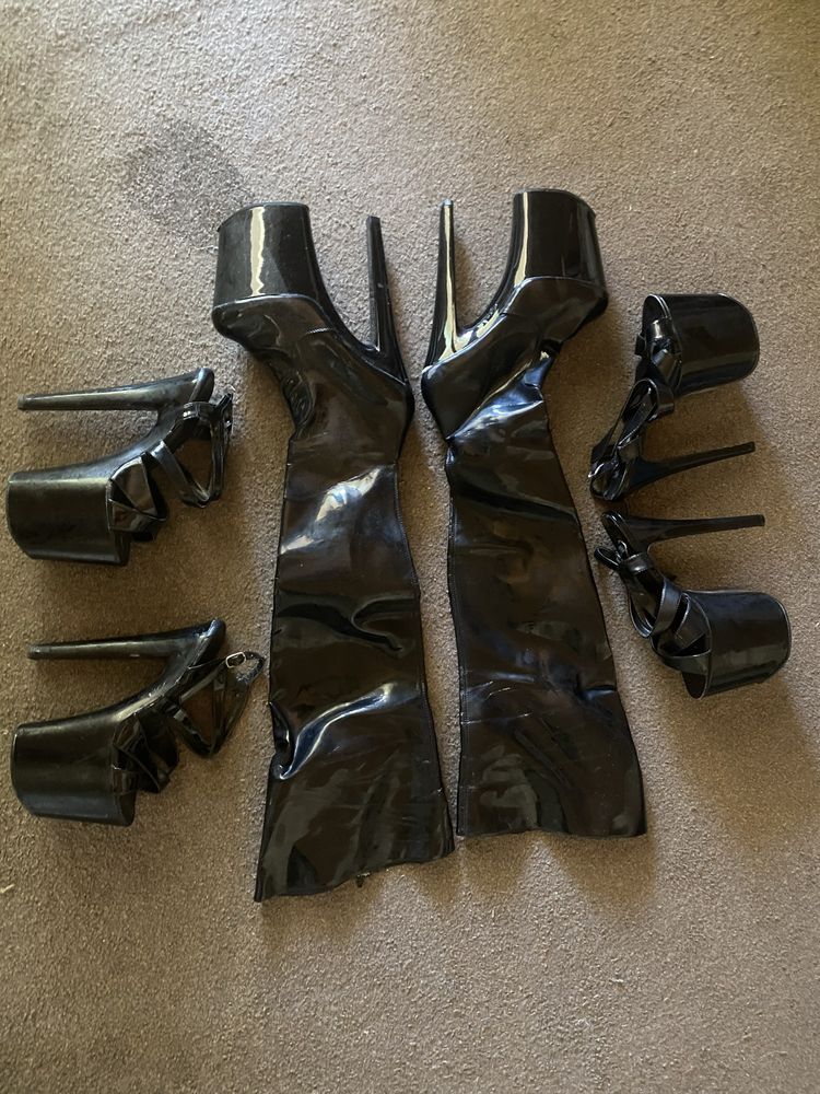 Cizme si pantofi latex pt hostess