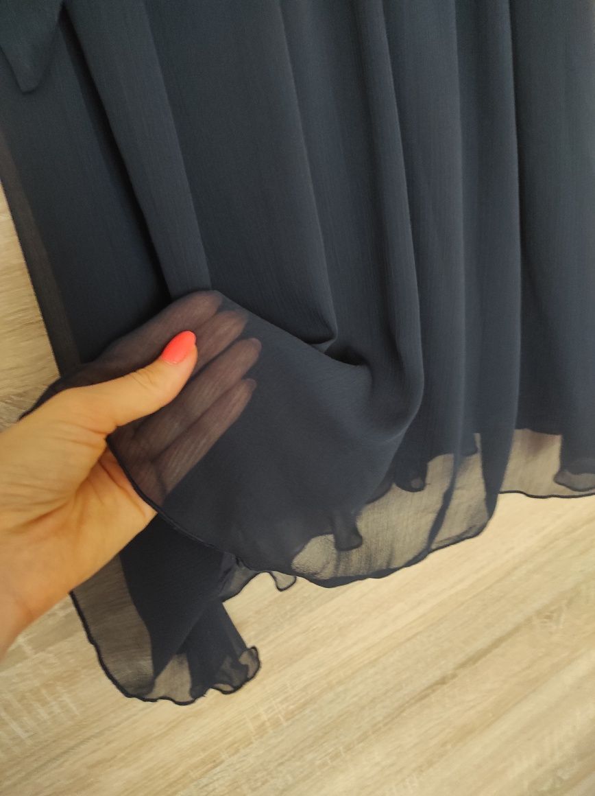Тъмносиня ефирна рокля Tom Tailor размер 34 XS/S