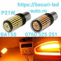 Bec Led P21W-BA15S/1156/1157-50W-360° Poziții,Semnalizare,Marșarier