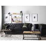 NOU Canapea "Chesterfield" 222cm, piele ecologică