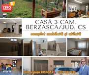 BERZASCA, CASA 3 cam.complet mobilata si utilata