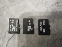 Vind carduri micro SD de 2 GB,4 GB și 8 gb.