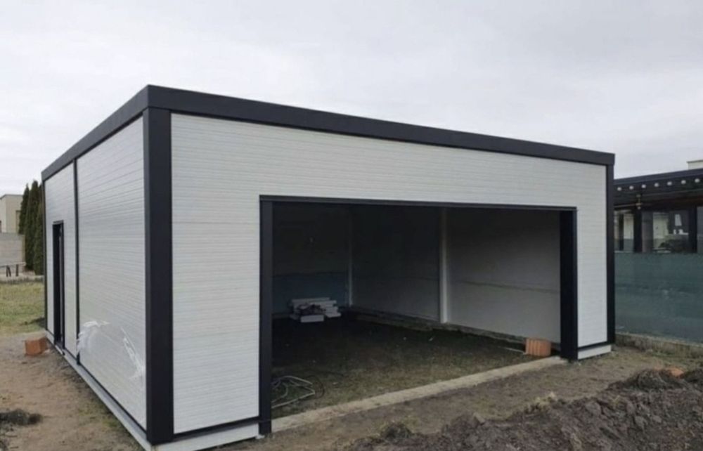 Garaje auto din structura metalica si panou sandwich termoizolant