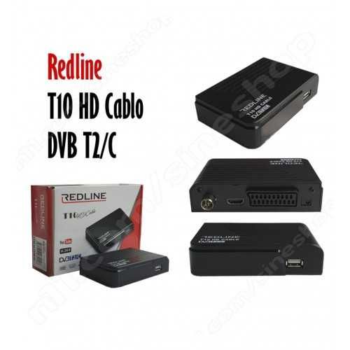 Комбиниран цифров приемник DVB-T кабелен DVB-C приемник REDLINE T10 HD