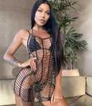 Rochie V4 (Daira-Shop.ro) Plasa Neagra Cristale Pietre scurta Plaja