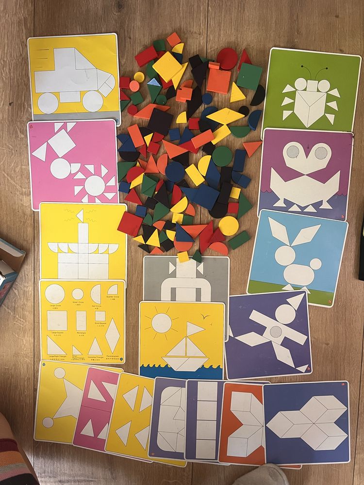 Jocuri montessori culori forme geometrice