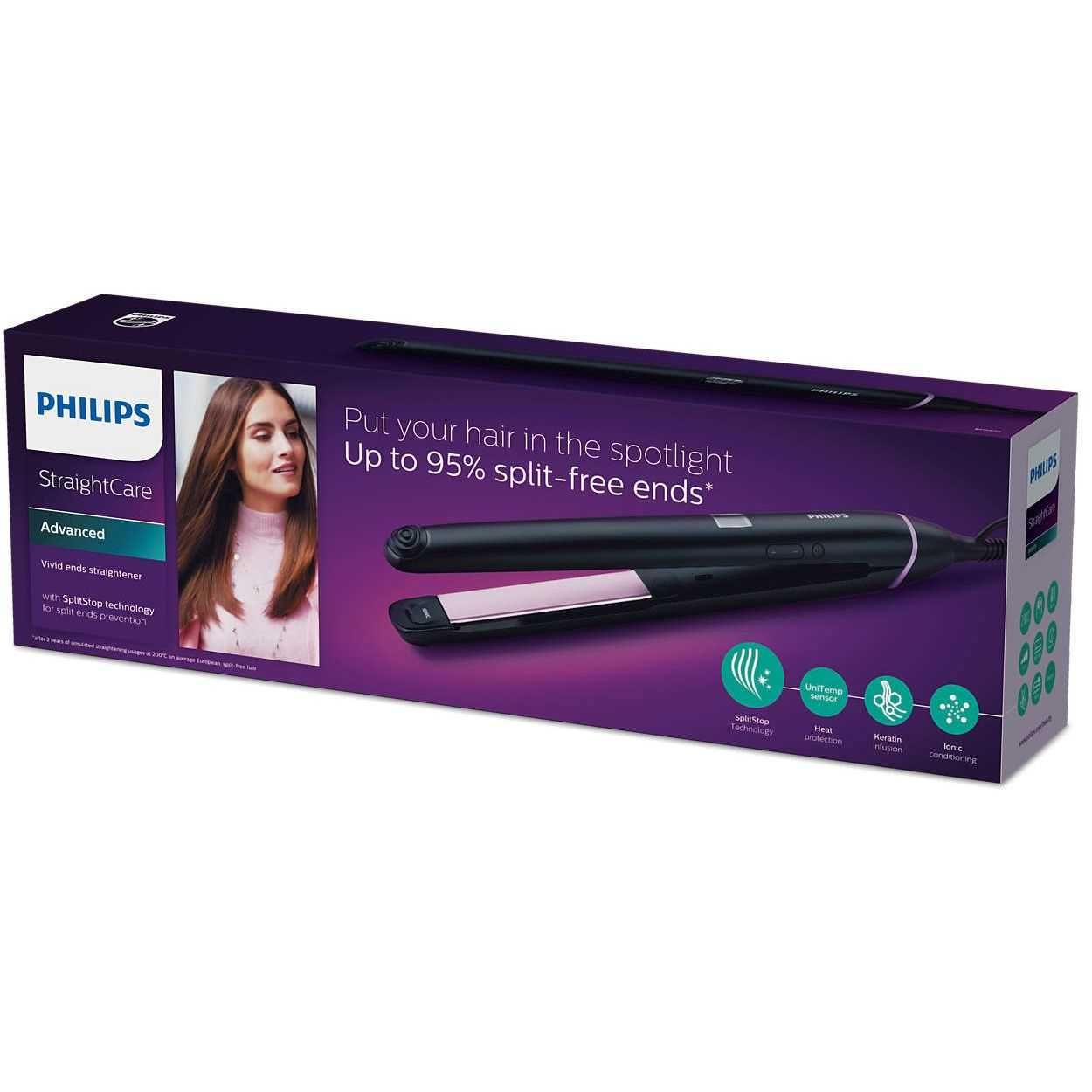 Преса за коса Philips Straight Care BHS675/00, 11 Нива на температура