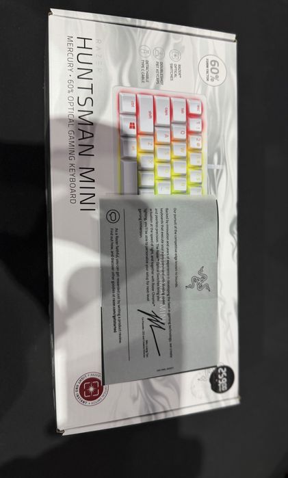 Механична клавиатура Razer - Huntsman Mini, Optical Red, Mercury