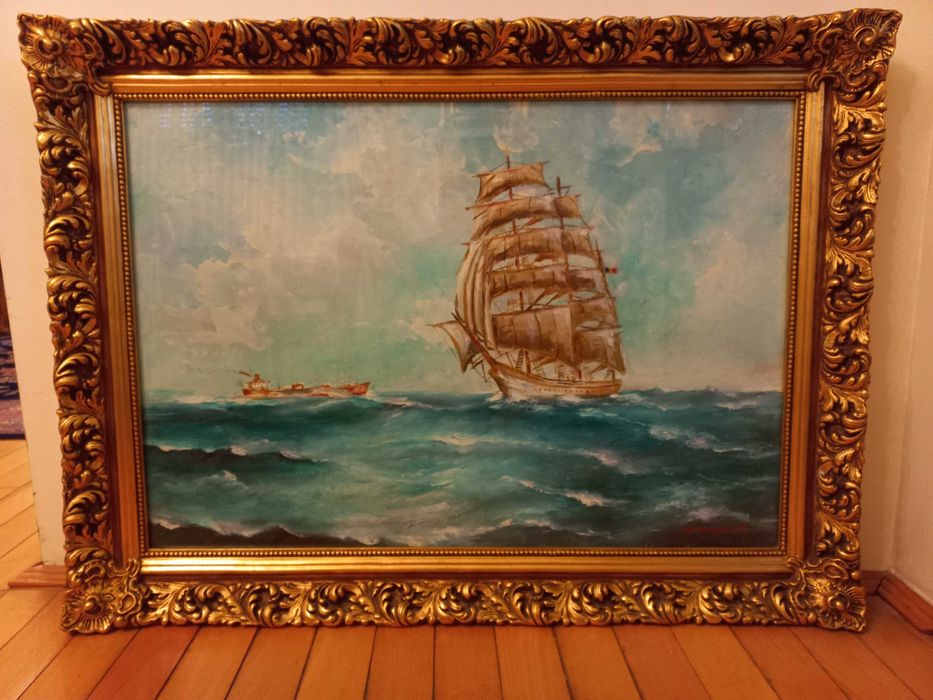 Tablou pictat, rama deosebita