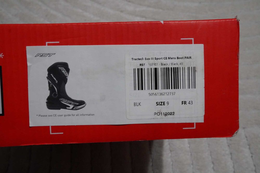 Мото ботуши RST TRACTECH EVO III SPORT CE перфорирани 102101 43 Номер