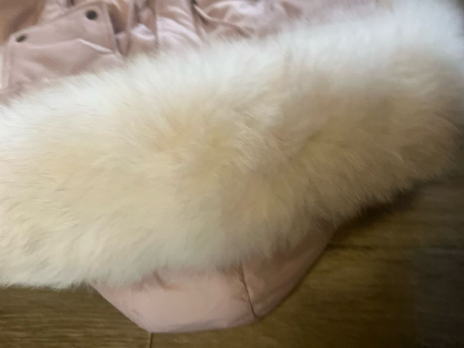 Зимно яке с обемна яка от естествен косъм лисица