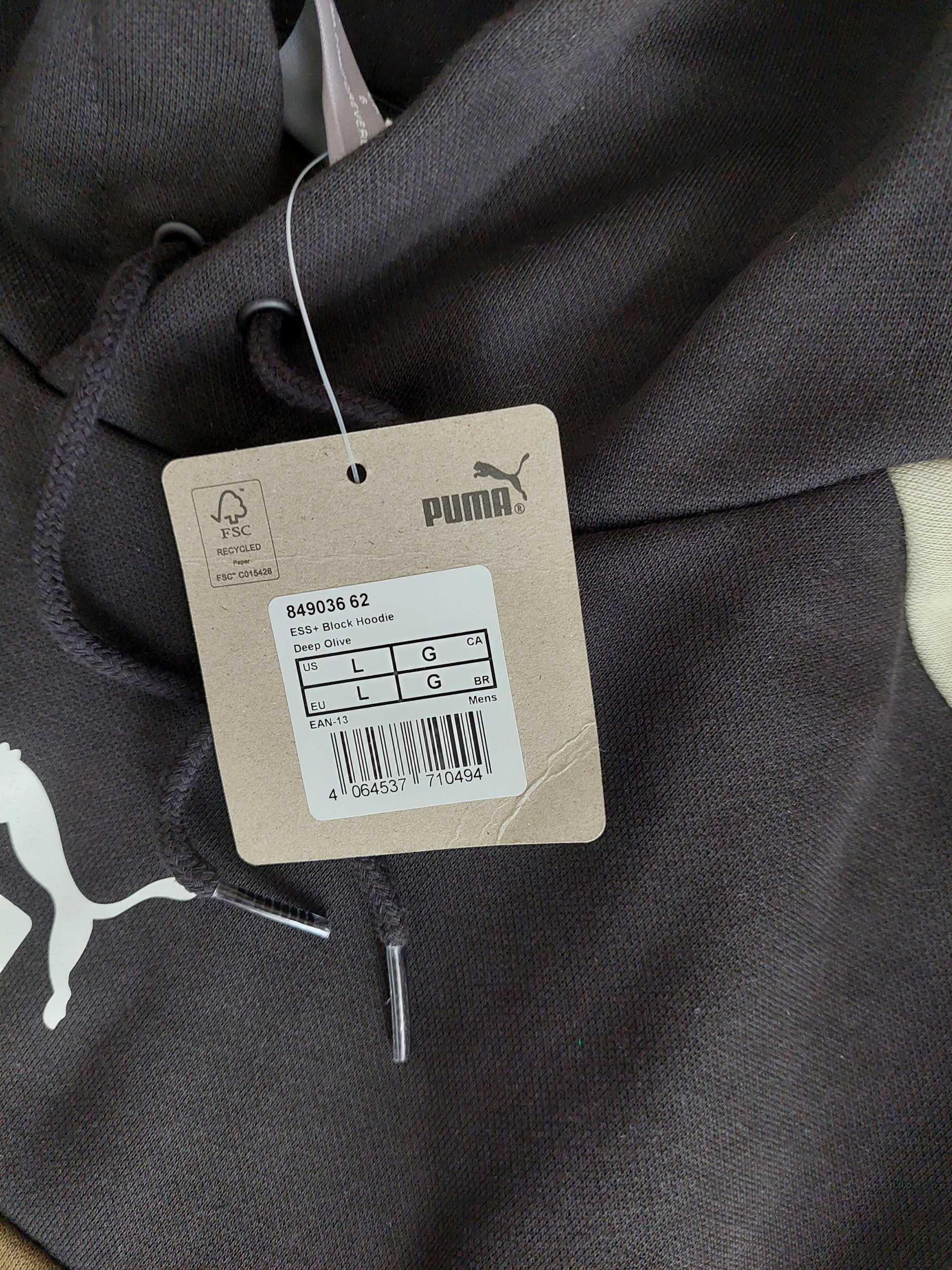 Puma Худи НОВО L с дизайн с цветен блок и поларена подплата