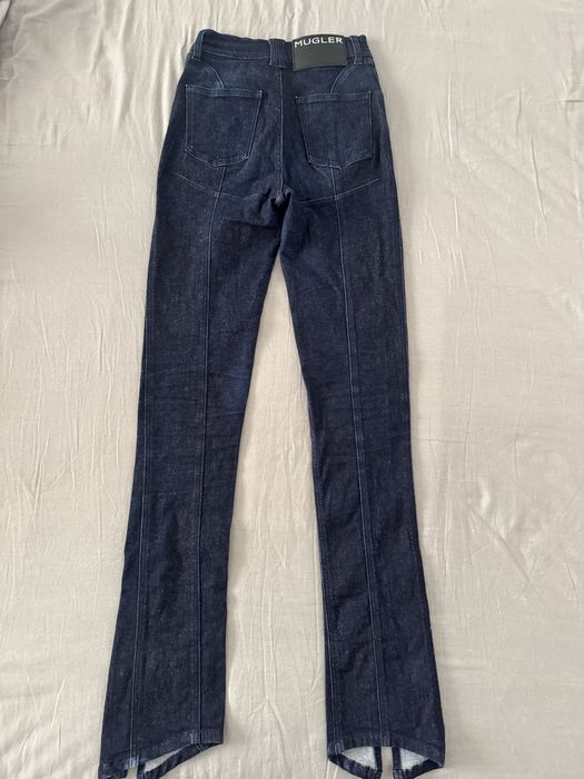 Mugler raw denim skinny jeans