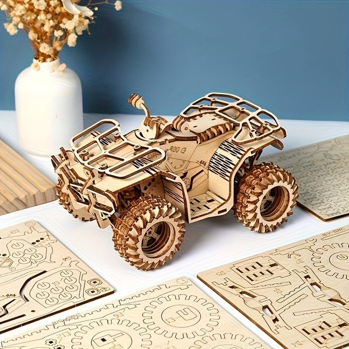 Деревянный 3D-конструктор «Квадроцикл» 417 деталей