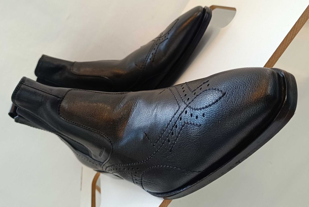 Ghete chelsea 45 de lux lucrate manual Gian Marco Venturi NOI piele