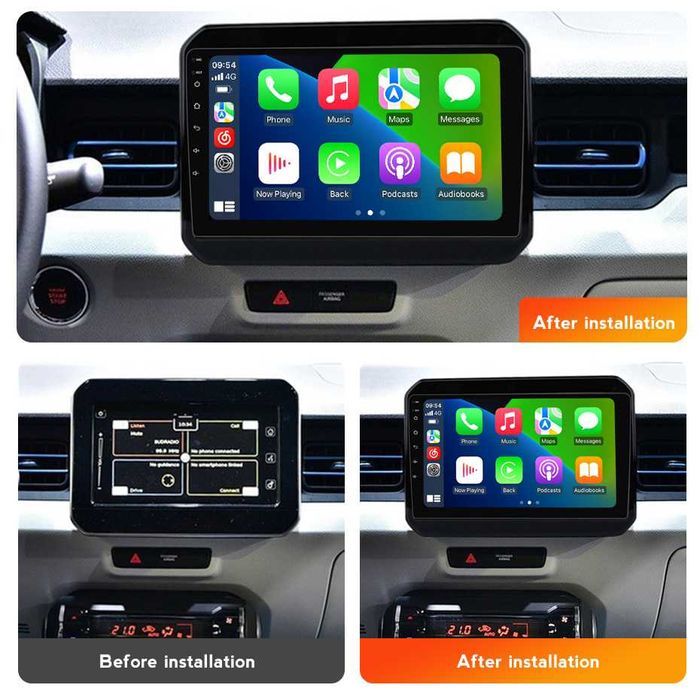 NAVIGATIE Android 14 Suzuki Ignis 2016-2021 1/8 Gb CarPlay + CAMERA