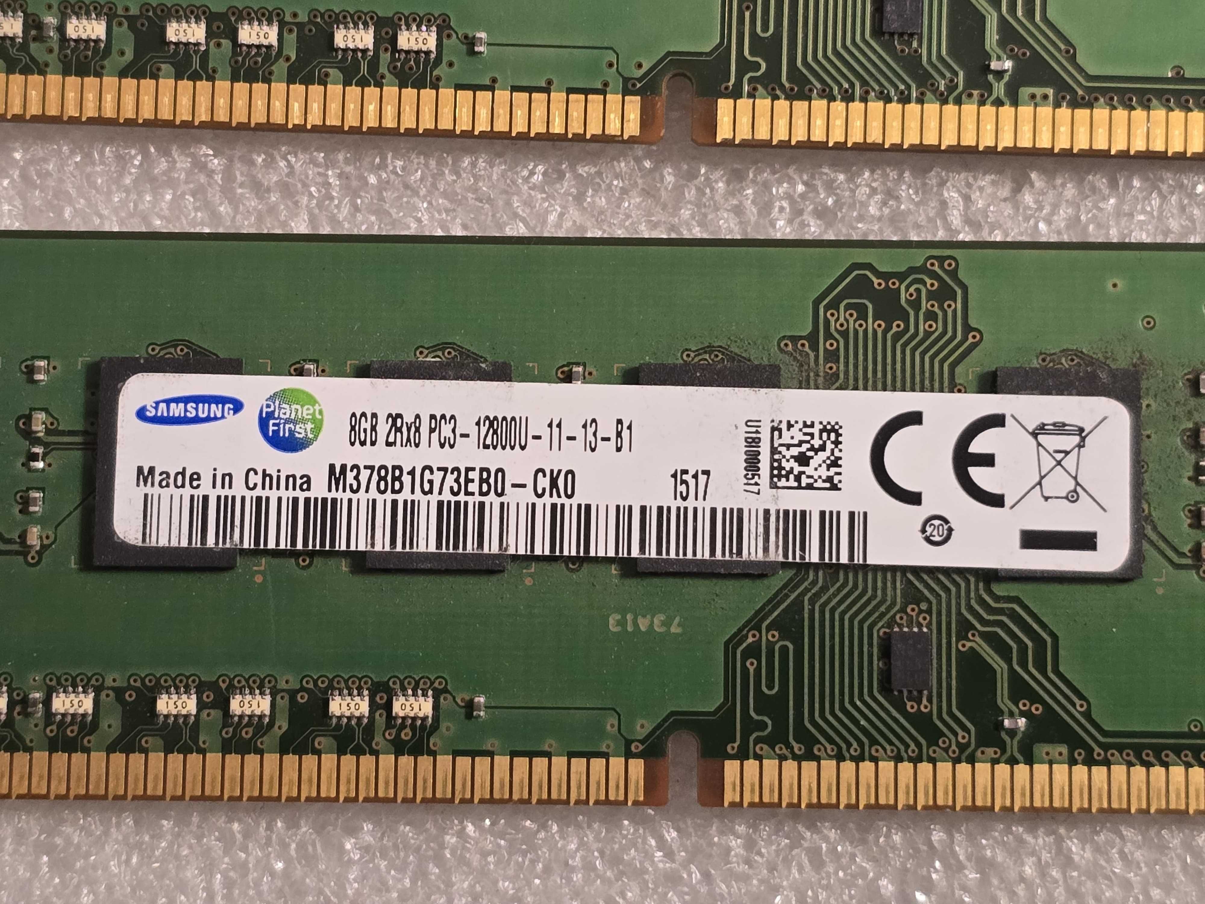 Memorie RAM desktop Samsung 8GB DDR3 2Rx8 PC3-12800U 1600MHz, Bulk