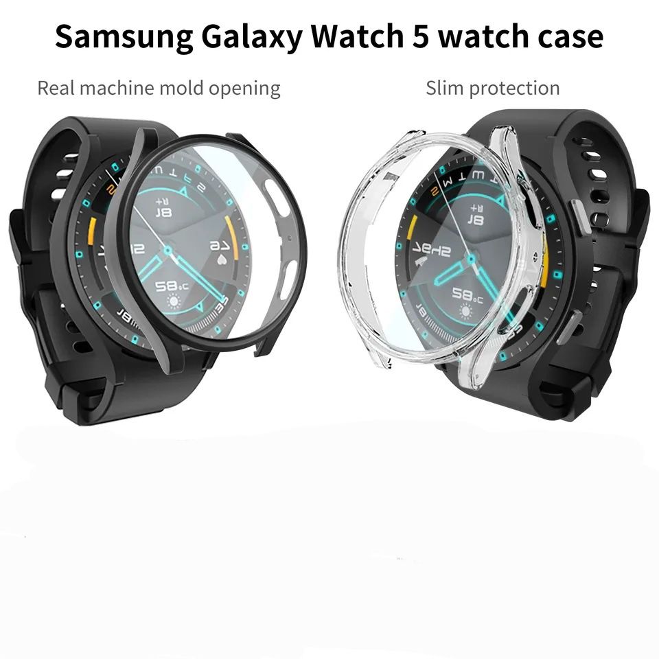 Samsung Galaxy Watch 4 5 / 5 Pro / TPU мек силиконов кейс с протектор