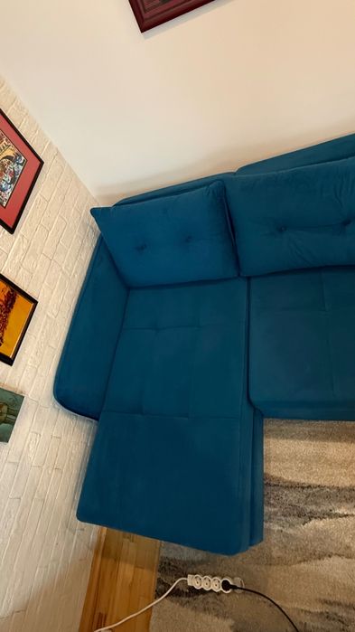 Разтягащ се, ъглов диван