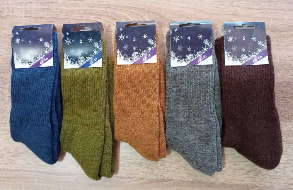 Мъжки вълнени чорапи от 100% естествена вълна – топли зимни чорапи