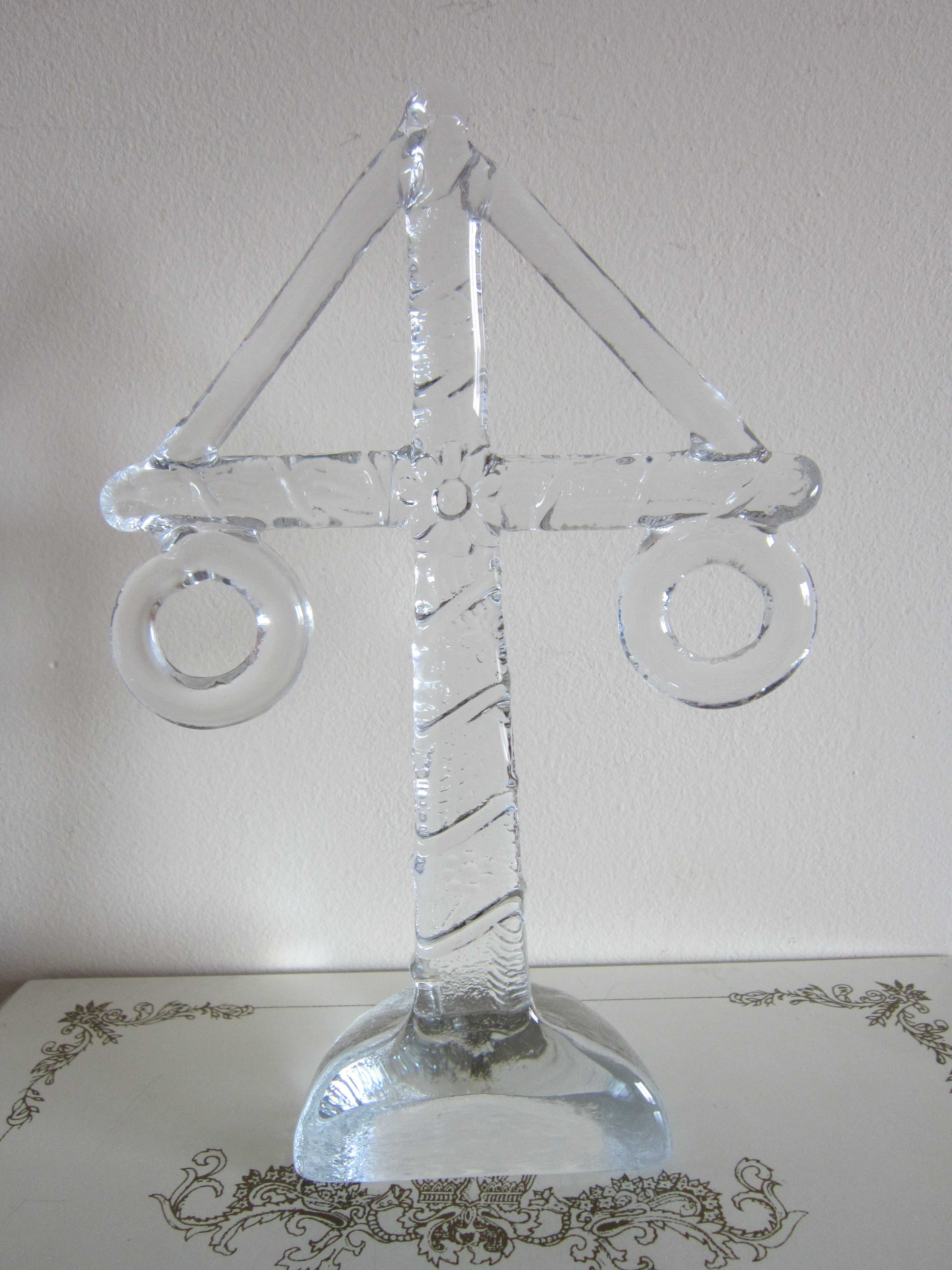 cadou rar Troita Cruce cristal colectie by Bertil Vallien Suedia 1970